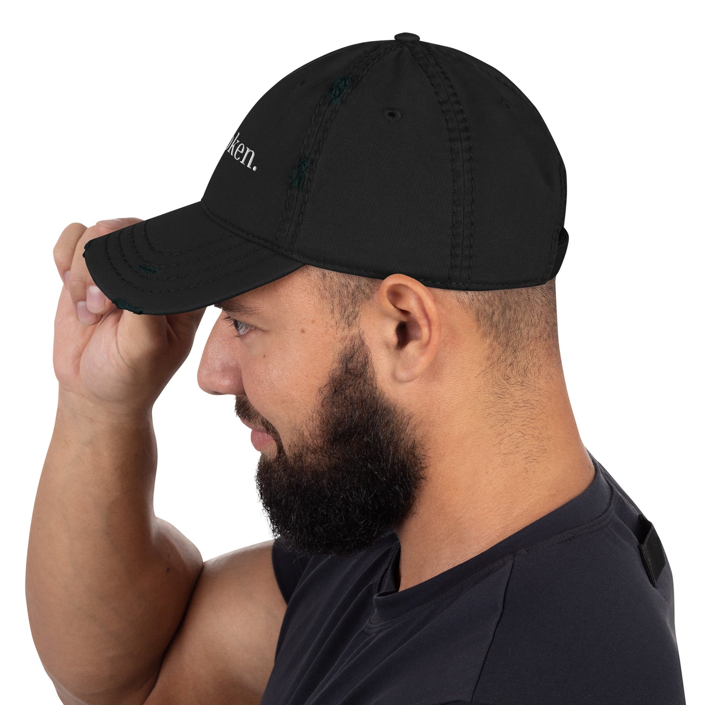 "not broken." Distressed Dad Hat