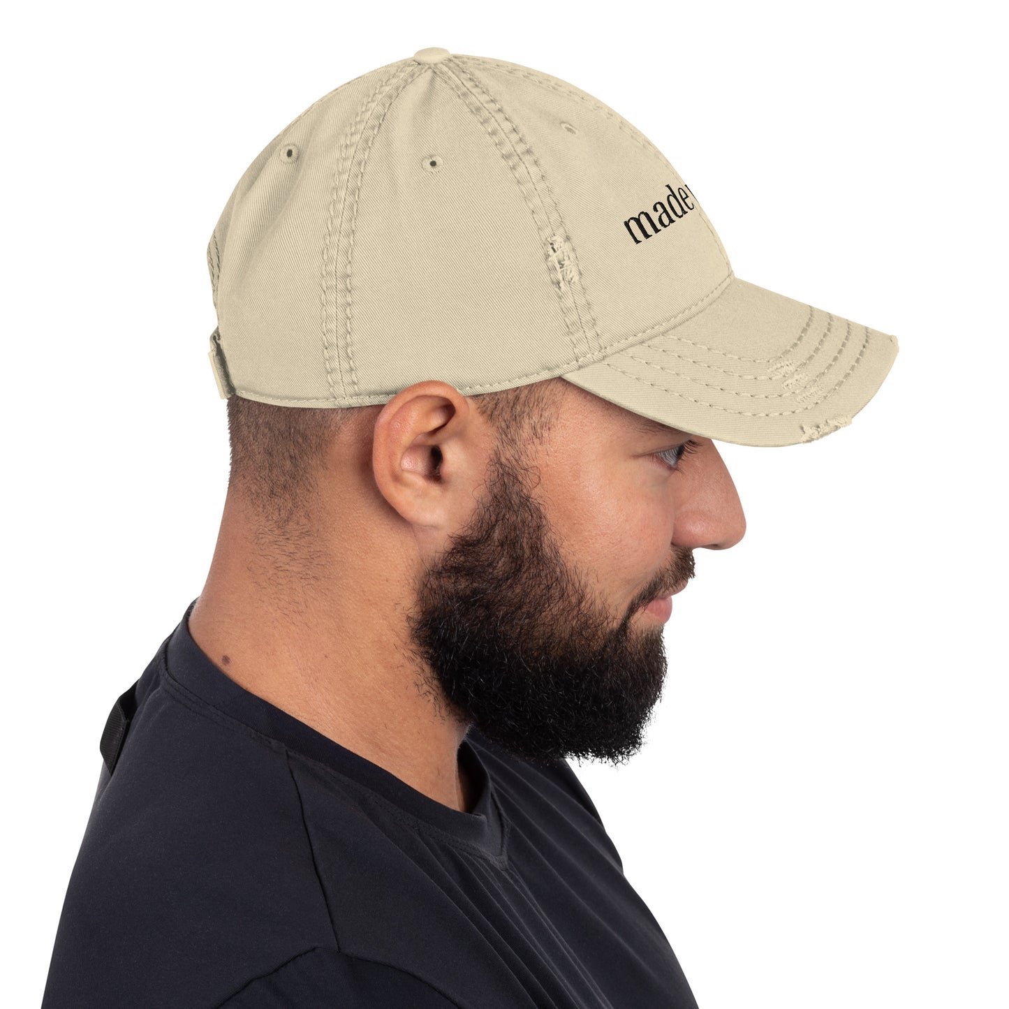 "made whole." Distressed Dad Hat